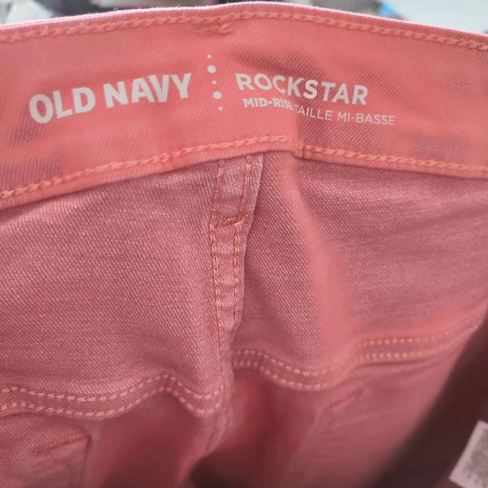 Old Navy Coral Distressed Skinny Jeans Size 18 - Picture 8 of 9